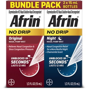 Afrin Original & Night Nasal Spray Bundle Pack - 2x15ml - 1 of 4