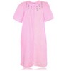 JEFFRICO House Dresses for Women with Pockets - Lightweight Breathable Short Sleeve Muumuu & Nightgowns - Zipper Front Housecoat and Dusters - 2 of 4