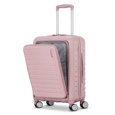 American Tourister Open Front Hardside Carry On Spinner Suitcase - Cosmetic Pink‼️light dirt gently used‼️