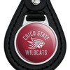 California State University Chico Wilcats Logo Black Leather Keychain - 3 of 4