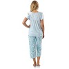 Casual Nights Women's Short Sleeve Lace Dot Capri Pajama Set - 3 of 4
