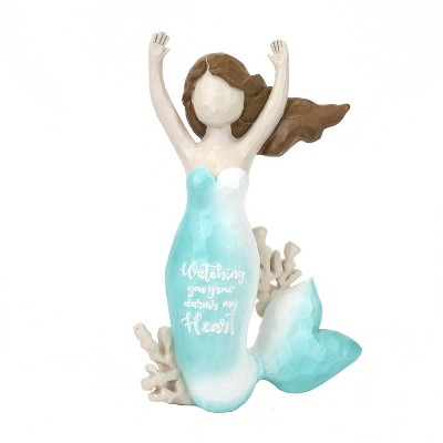 Beachcombers 8.5" RESIN TEXTURED MERMAID ARMS UP