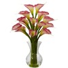 Nearly Natural Gala Calla Lily with Vase Arrangement, Cream - 3 of 4