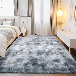 5x7 Area Rugs for Bedroom, Soft Fluffy Shaggy Rug for Living Room Kids Room Home Decor - 1 of 4
