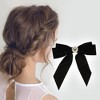 Unique Bargains Stylish Floral Bows Hair Clips Black 1 Pc - 2 of 4