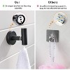 4-Pieces Matte Black Bathroom Accessories Set, Stainless Steel Bathroom Hardware Set, Bath Towel Bar Set, Towel Racks for Bathroom Wall Mounted. - 3 of 4