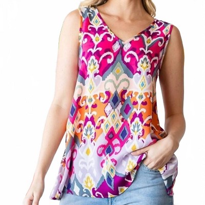 Women's Flare V-neck Top With Self Tie Back - HEIMISH USA S