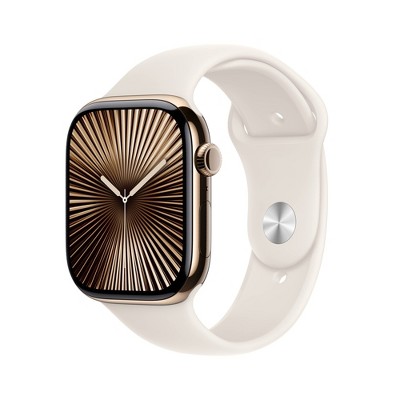 Amazon.com: Apple Watch Series 5 (GPS + Cellular, 40MM) - Titanium Case  with White Sport Band (Renewed) : Electronics