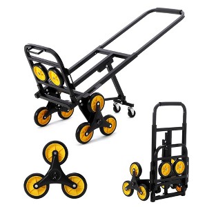Stair Climber Hand Truck, 330 lb Capacity Foldable Cart with Telescopic Handle and Rubber Wheels - 1 of 4