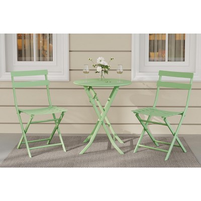 3 Piece Patio Set,Folding Patio Table and Chairs, Folding Outdoor Patio Furniture Sets,Weather Resistant Conversation Set