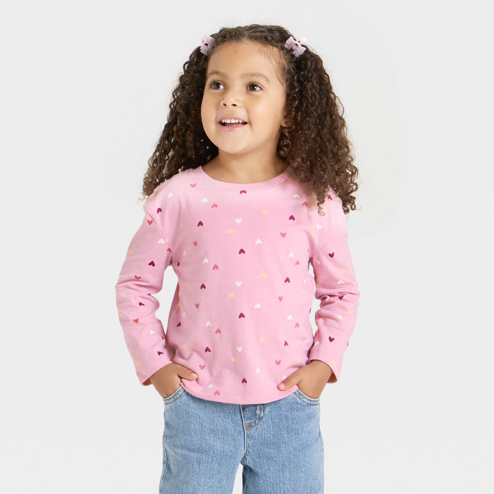 Toddler Girls' Long Sleeve T-Shirt - Cat & Jack™ Lavender 3T