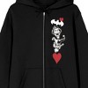 Batman Mad Love Long Sleeve Black Adult Zip-Up Hoodie - 2 of 4
