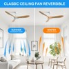 Large 60 Inch Modern Ceiling Fan No Light Energy Efficient DC Motor 3 Solid Wood Blades Ceiling Fan With Remote Control Farmhouse Ceiling Fans - 2 of 4