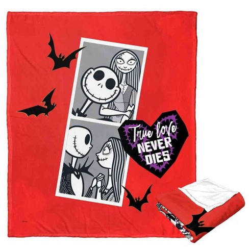 Disney Nightmare Before Christmas True Love Photos Silk Touch Throw Blanket 50x60 Inches - image 1 of 4