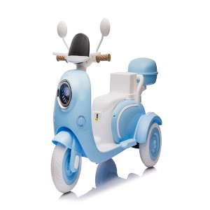 SEVOBAL Toy Vehicles, Kids Three-Wheel Ride On Car with Dual Seat and Storage for Children Outdoor Play, Blue, 47.24"*20.08"*27.17" - 1 of 4