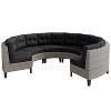 Christopher Knight Home Monte Bello Modular Half-Circle Outdoor Wicker Sofa Set with Cushions - 2 of 4
