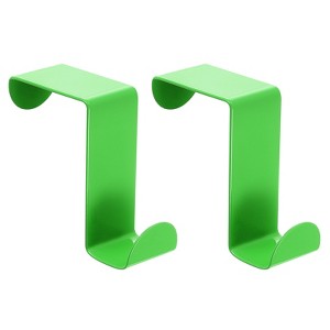 Unique Bargains Stainless Steel Reversible Uasge S-Shaped Over Door Double Hooks 2 Pcs - 1 of 4
