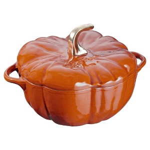 STAUB Cast Iron 3.5-qt Pumpkin Cocotte - 1 of 4