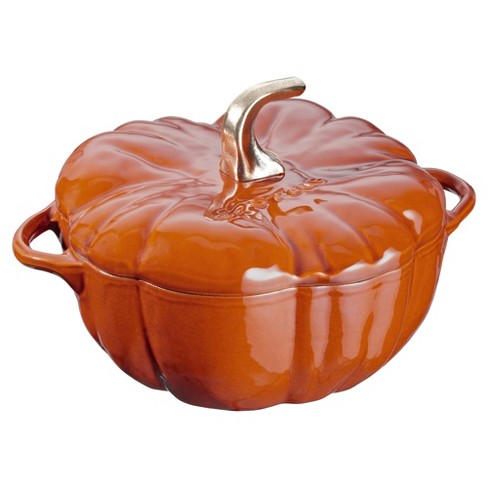 Staub Pumpkin Cocotte Cast Iron Pot, 3.5 Qt.