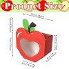20 Pcs Apple Shaped Gift Boxes with Clear Window Back to School Paper Candy Container DIY Teacher Appreciation Thank You Treat Box for Birthday - 4 of 4