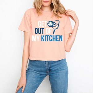 Simply Sage Market Pickleball Get Out Of My Kitchen Boxy Crop Top - 1 of 4
