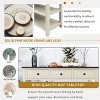 Vintage Console Entryway, Wooden Sofa Table with 3 Drawers and 2-Tier Open Storage Shelf - 4 of 4