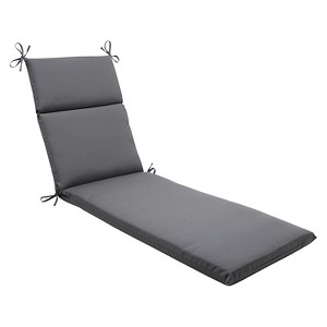 Sunbrella Canvas Outdoor Chaise Lounge Cushion - Gray