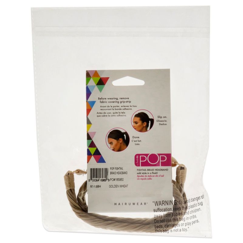 Pop Double Braid Headband by Hairdo for Women - 1 Pc Hair Band, 4 of 5