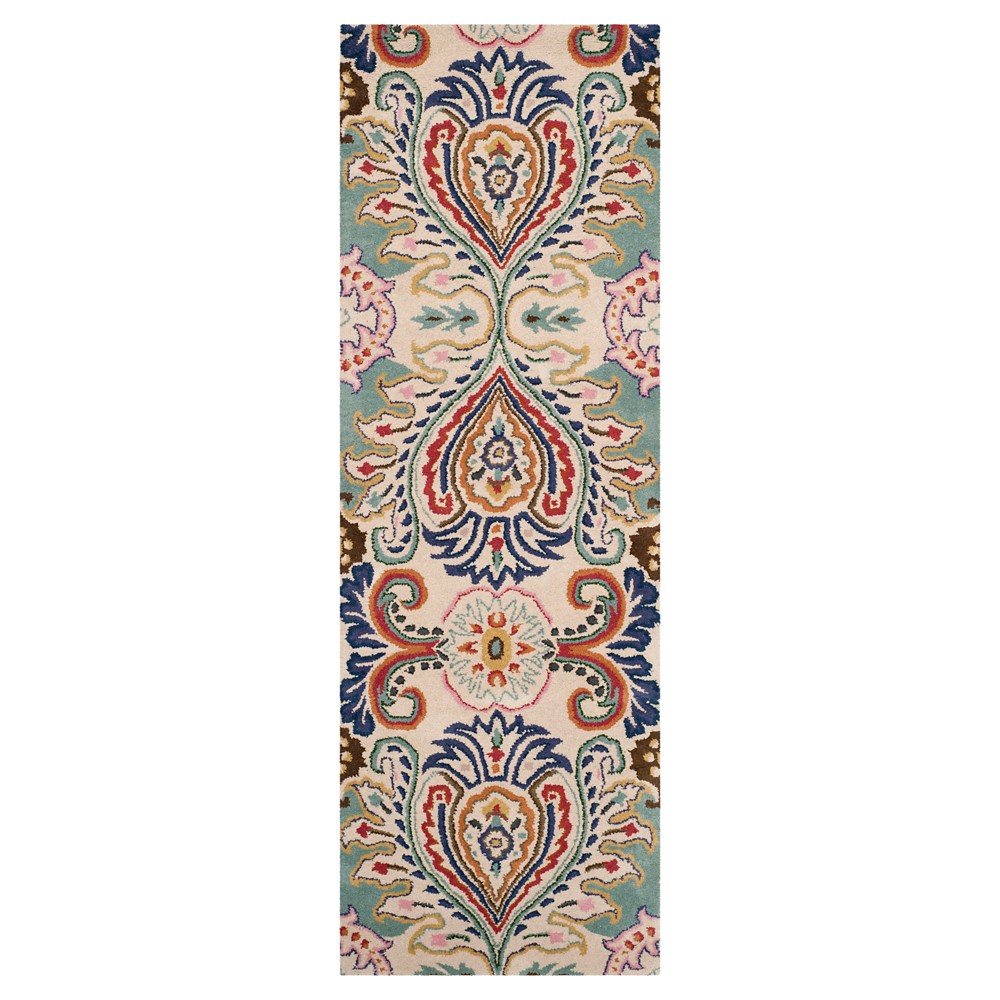 2'3inx7' Harvey Runner Ivory/Blue - Safavieh