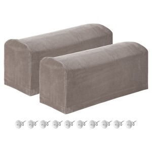 Unique Bargains Non Slip Scratch Resistant Soft Armchair Slipcovers with Twist Pins - 1 of 4