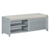 NicBex Shoe Rack Bench Shoe Storage Organizer Distressed Shutter with Acacia Veneer for for Entryway Bedroom - 2 of 4