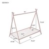 Twin Size House Bed, Tent Metal Twin Platform Bed Frame With Wooden Slat For Girls Boys Teens Bedroom Furniture, No Box Spring Needed - 3 of 4