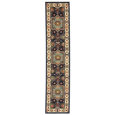 Oriental Weavers Lilihan 041H6 Blue/ Ivory Indoor Area Rug - 2'6" x 12'