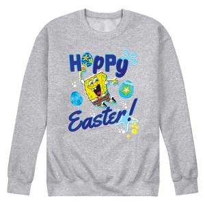 Men's - SpongeBob Squarepants - Hoppy Easter Graphic Fleece Sweatshirt - 1 of 4