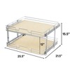 LOVMOR 2 Tier Individual Pull Out Cabinet Organizer, Slide Out Wood Shelves Organizers, Pull Out Drawers Organization and Storage for Kitchen Cabinet - 3 of 4