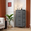 FONTOI Dressers 4 Drawer Fabric Tall Dresser Tower Closet Storage Clothes Chest of Drawers for Bedroom Nursery, Grey, 11.8"*17.7"*37.4" - 4 of 4