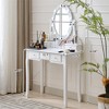 Makeup Vanity Desk and Stool Set, Vanity Mirror with Lights and Table Set, Small Vanity Table for Bedroom - 4 of 4