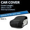 Unique Bargains Hood Windshield Cover for Mini Vans Size l 210D Sino-Chemical Cotton 116.14" Black - 2 of 4