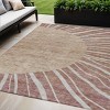 Orange Copper And Terra Cotta Abstract Washable Indoor Outdoor Area Rug - 2 of 4