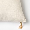 Embroidered Bunny Square Throw Pillow Linen/Brown - Threshold™ designed with Studio McGee - 3 of 4