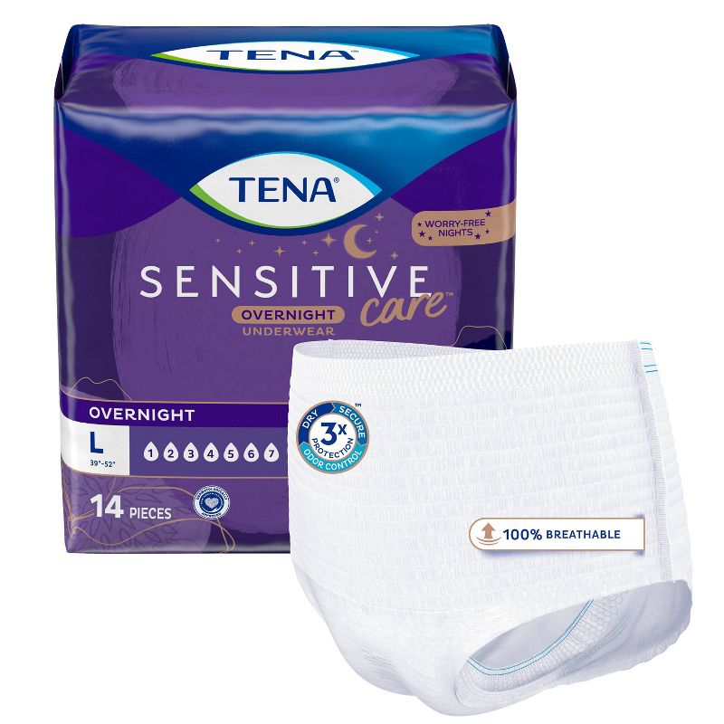 TENA Intimates for Women Incontinence & Postpartum Underwear - Overnight Absorbency, 4 of 7