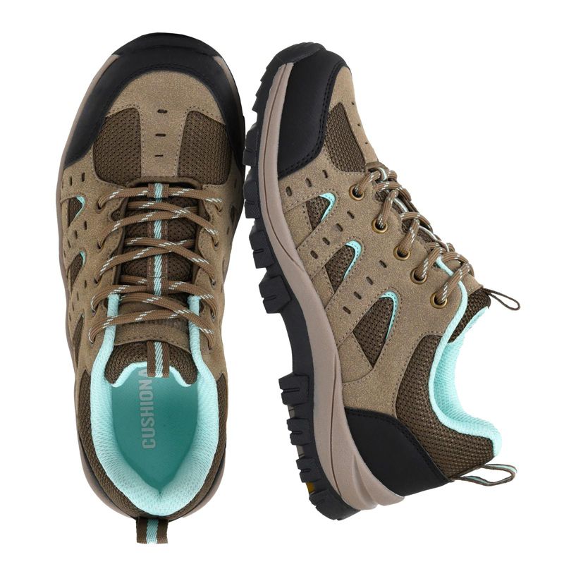 CUSHIONAIRE Brig Womens Hiking Shoes, Supportive Trail Shoes for Women with Waterproof Protection and Arch Support