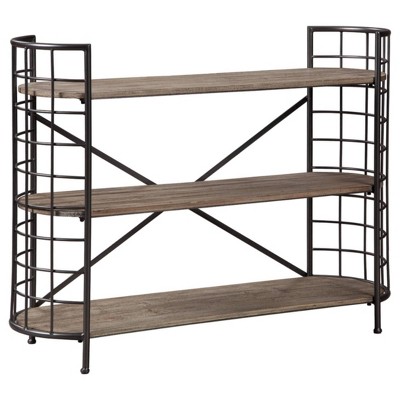 Flintley Bookcase Brown/Gunmetal - Signature Design by Ashley