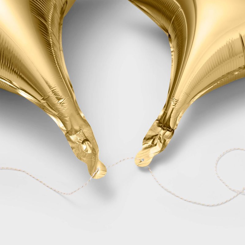 3ct Gold Quadrangle Star Shaped Foil Balloons - Spritz&#8482;, 4 of 6