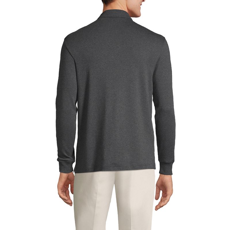 Lands' End Men's Long Sleeve Cotton Supima Polo Shirt, 2 of 6