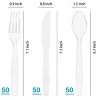 Itopfox 150 Pcs Clear Heavy Duty Plastic Silverware Set, Disposable Forks Spoons Knives for Wedding Party Supplies & Everyday Use - 2 of 4