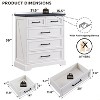SinCiDo 36" Tall Farmhouse 5 Drawer Dressing Table with Large Drawers and Metal Handles,Suitable for Bedrooms,Living Rooms and Corridors - 3 of 4