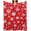 DSANE Christmas Snowflakes Pattern Christmas Throw Blanket Soft Fleece Christmas Blanket Cozy Flannel Throw for Couch Bed - 2 of 4