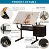 NicBex Adjustable Desk with Stool,Versatile Computer Desk with Drawers, 75° Tilt Drawing Desk with Storage,Work Desk for Home Office Desks - 3 of 4
