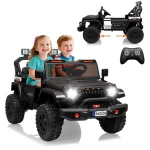 24V 2-Seater Kids Ride On Truck, Electric Car with 4WD 800W Motor,Parent Remote Control,3 Speeds& Built-in Music Player - 1 of 4